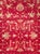 An antique Turkish Oushak room size carpet in square format handmade during the early 20th century with a bright red field...