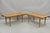Vintage Mid Century Modern 36" Wood Slat Bench Coffee Table Side Table - A Pair For Sale - Image 15 of 16