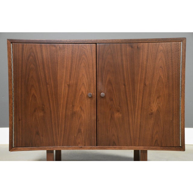 1960s Refinished 36” Walnut Mid Century Credenza Chest For Sale In Boston - Image 6 of 10