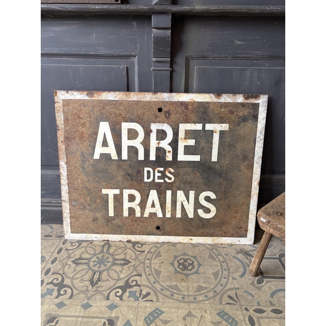 Metal Steel Plaque from SNCF, 1930s For Sale - Image 7 of 7