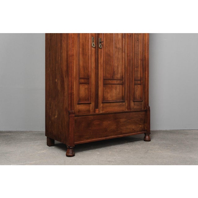 Brown Art Nouveau Wardrobe, Early 20th Century For Sale - Image 8 of 18