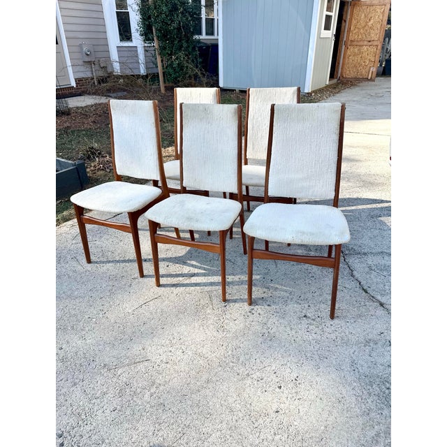 Set of Five Danish Teak Dining Chairs in the Style of Schionning and Elgaard For Sale - Image 10 of 12