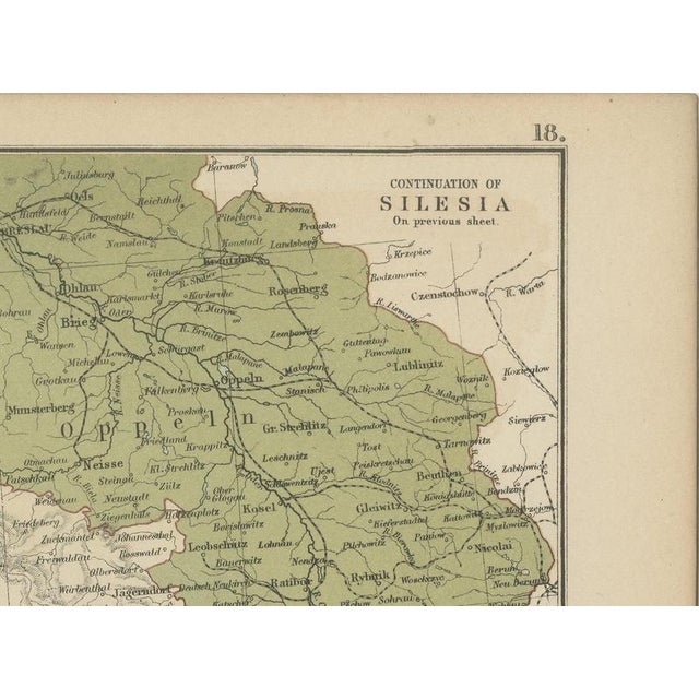 Black Antique Map of Prussia and the South German States from Blacks General Atlas, 1870 For Sale - Image 8 of 12