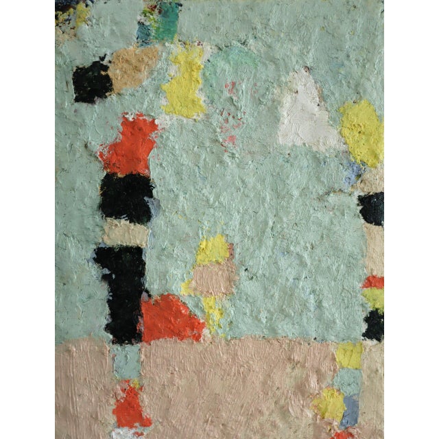 Blue Contemporary 'Things Far and Near' Original Mini Abstract Oil Painting by British Artist Lloyd Durling, Framed For Sale - Image 8 of 10