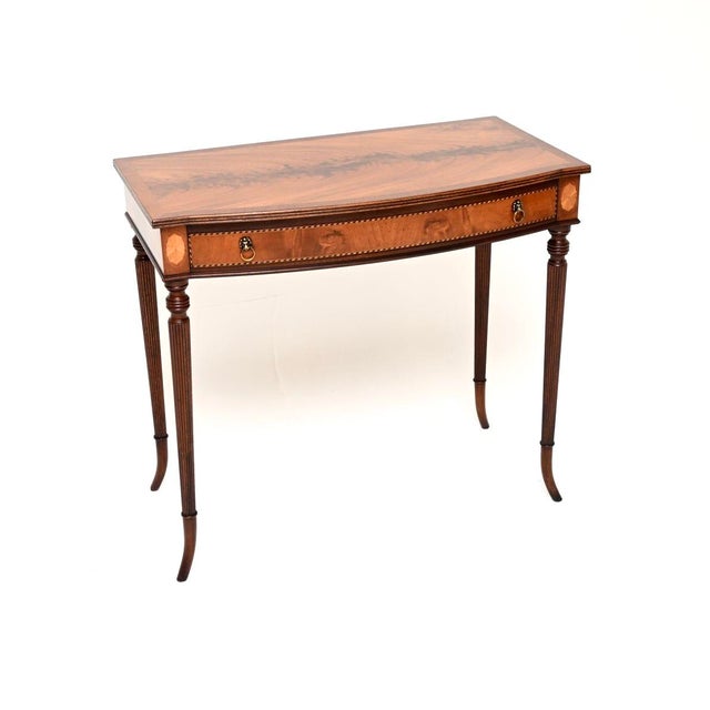 Vintage Sheraton Style Writing Table, 1920 For Sale - Image 11 of 11