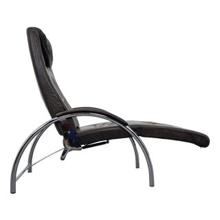 Optima Leather Lounger by Ingmar Relling for Westnofa, Norway, 1970s For Sale