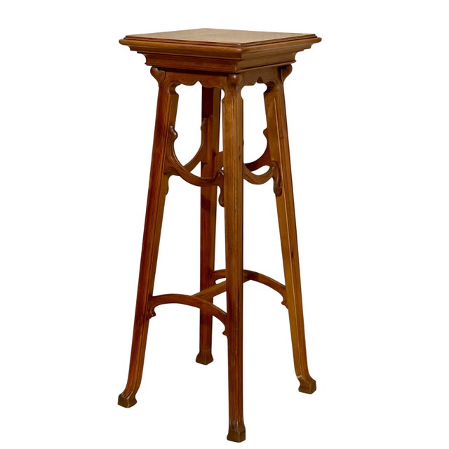 Art Nouveau Side Table in Walnut, 1890s For Sale - Image 3 of 12