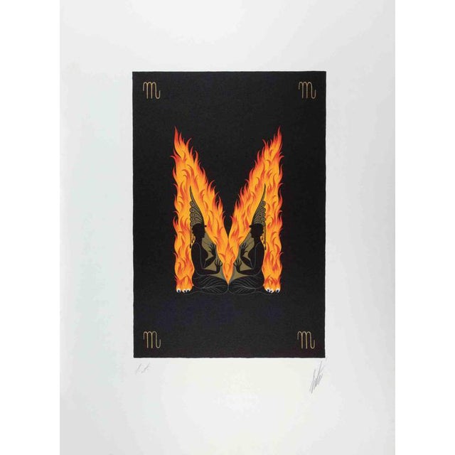 Erté, Nude Letter M, 1976, Lithograph For Sale