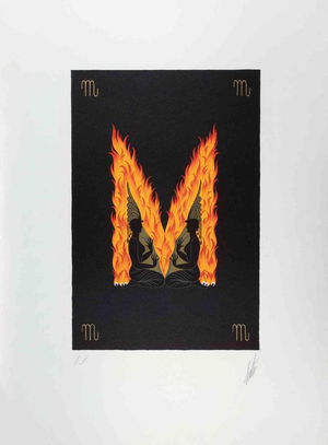 Erté, Nude Letter M, 1976, Lithograph