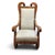 Brown Biedermeier Tall-Back Armchairs with Floral Marquetry, 1830, Set of 2 For Sale - Image 8 of 14