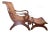 Mahogany Plantation Chair and Ottoman For Sale