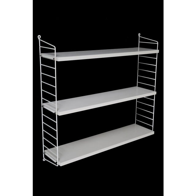 Original “String” wall shelf/shelving system, designed by Kajsa & Nisse Strinning, 1949, Sweden. Not a reissue! High-...