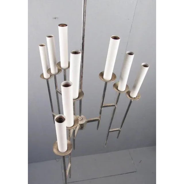 Mid-Century Modern Candelabra Style Chandelier For Sale In New York - Image 6 of 11