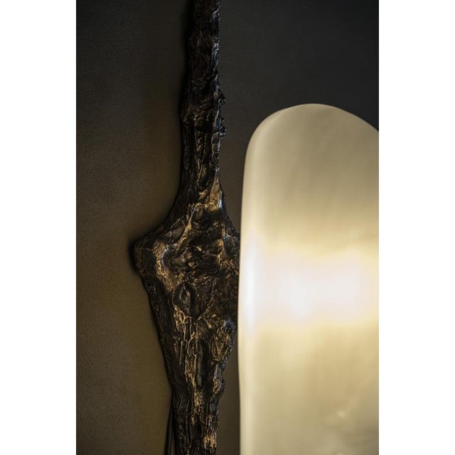LV-426 Sconce in Patinated Cast Bronze by William Guillon For Sale - Image 6 of 11