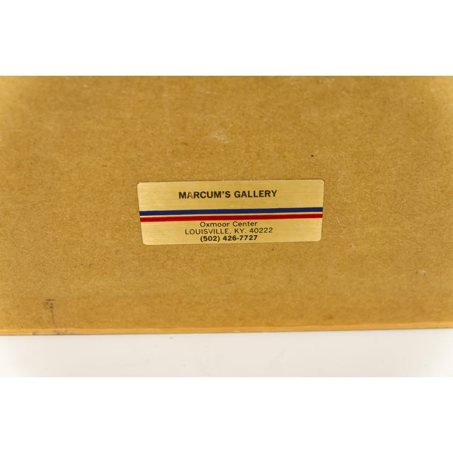 Paint Late 20th Century Framed Watercolor of Woman Wearing a Kimono For Sale - Image 7 of 7