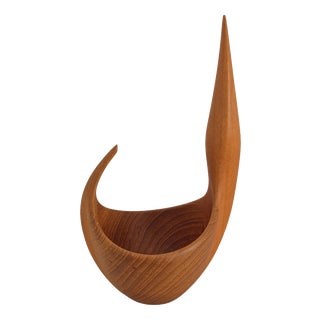 Scandinavian Modern Sculptural Wooden Bowl by Johnny Mattsson, 1890s For Sale