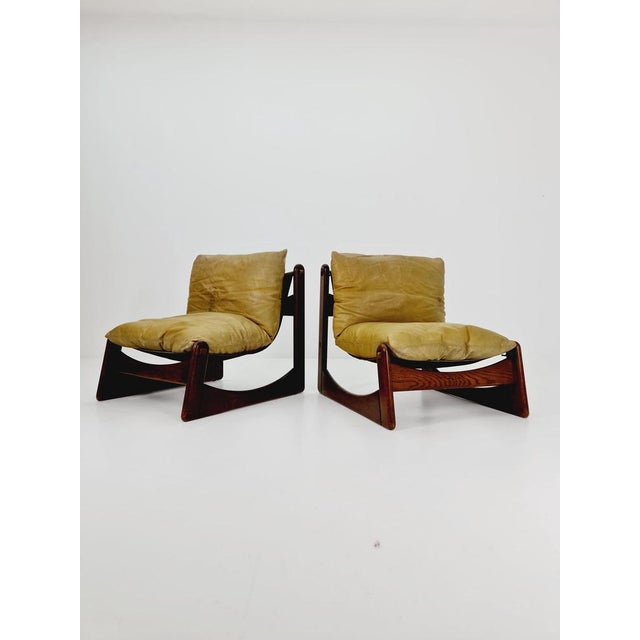 Mid-Century Armchair in Leather and Wood from Straub, Germany, 1960s For Sale - Image 3 of 11