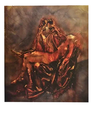 Aldo Palma, Revisiting the Pietà, 2018, Screenprint