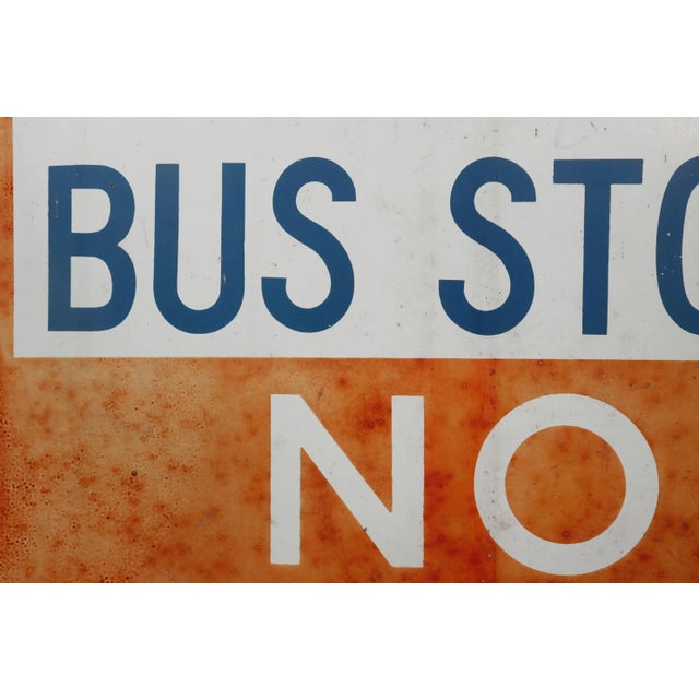 1970's New York Bus Stop Sign | Chairish