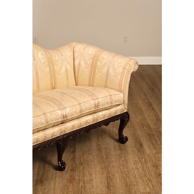 Wood Century Furniture Chippendale Style Pair of Mahogany Sofas For Sale - Image 7 of 18