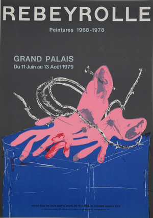 Paul Rebeyrolle, Les mains ensanglantées, Lithograph