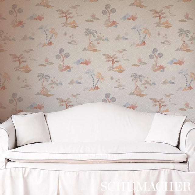 Not Yet Made - Made To Order Schumacher x Happy Menocal Valetta Wallpaper In Moonstone For Sale - Image 5 of 5