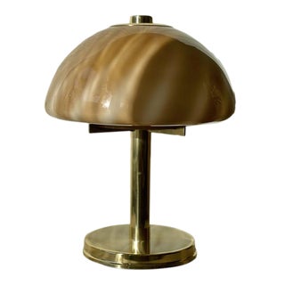 Large Mushroom Swirl Table Lamp, 1970s For Sale