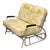 Mid-Century Modern 1940s Aluminum Rocking Slider Settee For Sale - Image 3 of 9