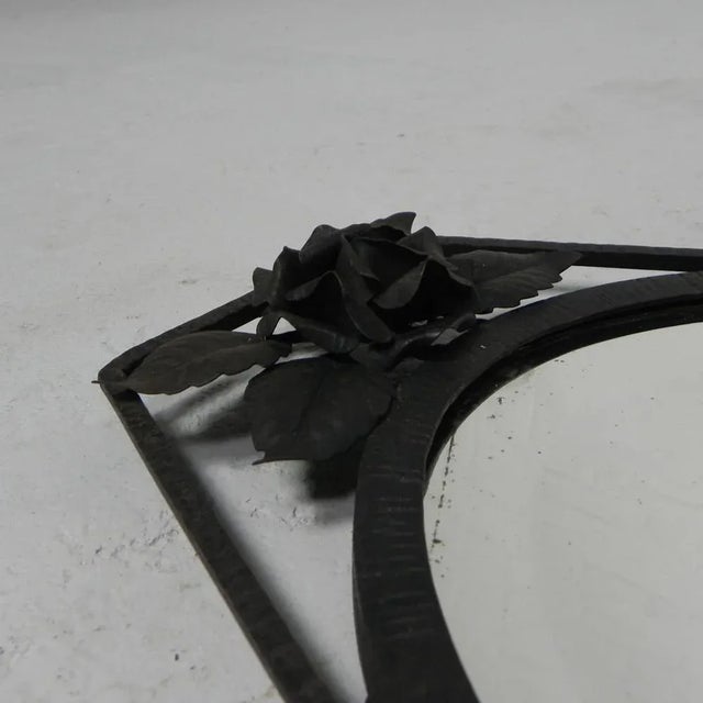 Art Deco Mirror with Faceted Glass, 1930s For Sale - Image 3 of 13