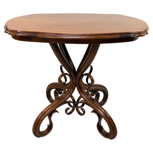 Antique Model No. 1 Salon Table from Gebrüder Thonet, 1890s For Sale - Image 12 of 12