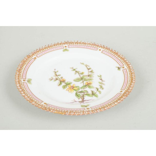 Royal Copenhagen Flora Danica, side plate. Hand-decorated porcelain plate with botanical motif from the Flora Danica...