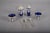 Antique Silver-Mounted Cobalt Blue Glass Condiment Set, 1900, Set of 7 For Sale - Image 3 of 18