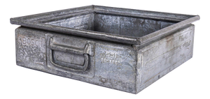Vintage Industrial Galvanised Steel Parts Tray from Bosch, Late 20th Century