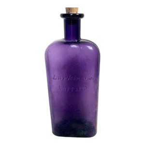Early 20th Century Larkin Co. Amethyst Glass Bottle Art Nouveau
