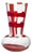 Medium Troncosfera Vase in Orange, Ivory and Red by Carlo Moretti For Sale
