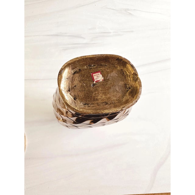 Mid-Century Modern Vintage Brass Vase | Mid Century Modern Vase | Brass Decor For Sale - Image 3 of 6