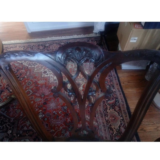 Wood Set of Six English Chippendale Mahogany Ball. & Claw Side Chairs Circa 1880 W/ Provenance Calvin Coolidge Cabinet Member For Sale - Image 7 of 8
