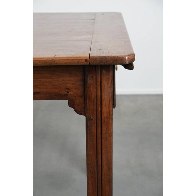 French Farmhouse Dining Table with Two Drawers For Sale - Image 11 of 18