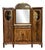 Art Deco Period Sideboard in Mahogany, Oak and Marble Top, 1930s For Sale