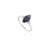 Art Deco 14k White Gold Marquise Cut Blue Sapphire Diamond Ring Size 7 For Sale - Image 3 of 12