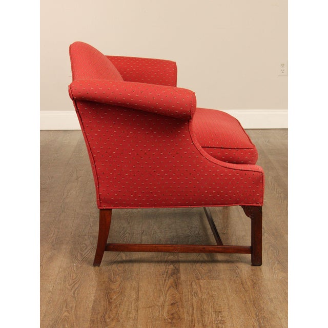 Georgian Style Upholstered Mahogany Loveseat For Sale - Image 14 of 18