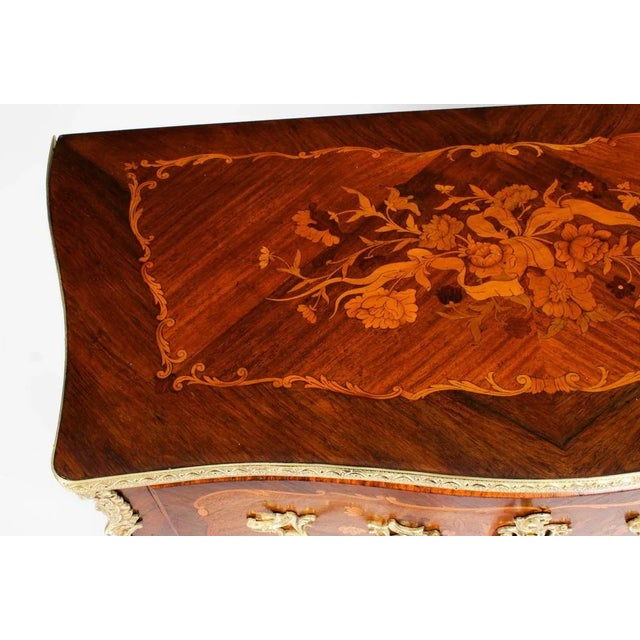 Antique French Louis Revival Marquetry Commode, 19th Century For Sale - Image 5 of 18