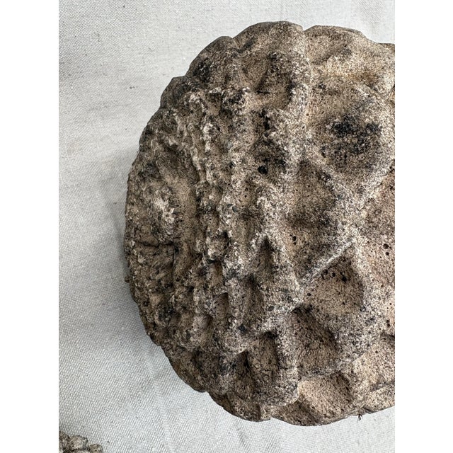 Late 20th Century Concrete Pinecones - A Grouping of Three Garden Sculptures For Sale - Image 6 of 12