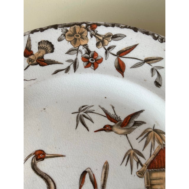 Ridgway Porcelain 1877 Aesthetic Movement Ridgways Indus Plate For Sale - Image 4 of 10