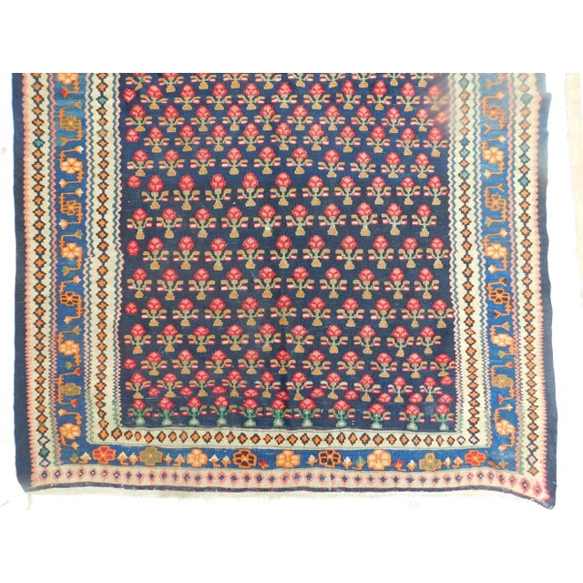 Antique Persian Handmade Flatwoven Kilim. 3'10"x 5'10" For Sale In Los Angeles - Image 6 of 12