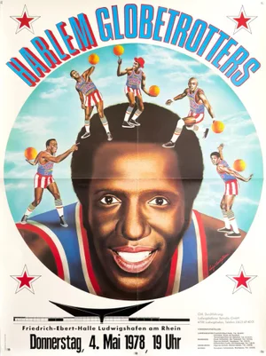 Harlem Globetrotters Event Poster from Luigi Castiglioni, 1978