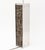 Paul Evans Style Brutalist Table Lamp, chromed metal and cast composite geometric patchwork motif panels. 35" H x 4.5" W x...