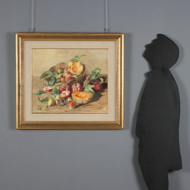 Oil on canvas mounted on hardboard. Signed lower right. On the back is a label with the artist's studio details in Milan...