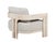 Paradiso Outdoor Solid Teak Wood Chair Natural Look - Grey Fabric For Sale In Chicago - Image 6 of 9