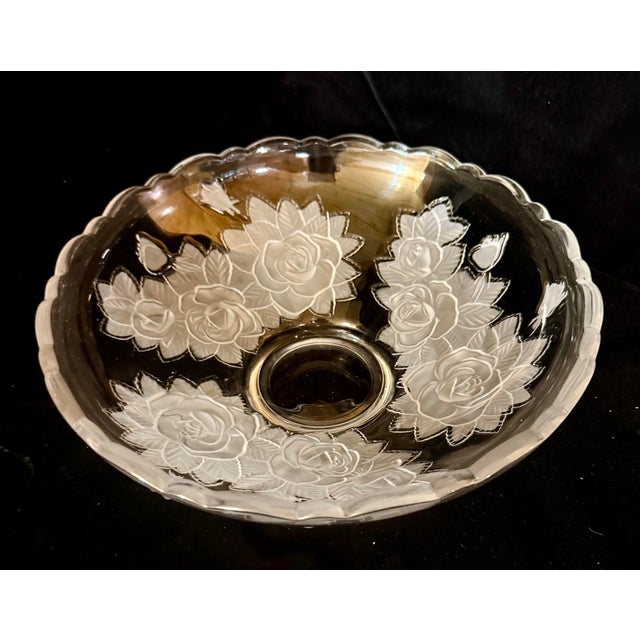 1990s Mikasa Winter Rose Console Bowl For Sale - Image 10 of 12